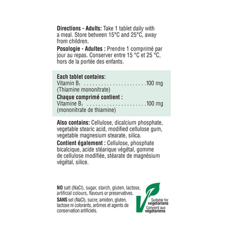 2020_vitamin b1 100mg_nutritional panel