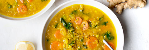 Turmeric Ginger Lentil Soup