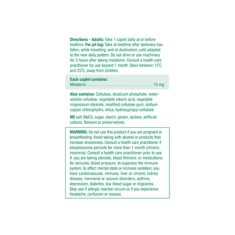 6824_melatonin timed release 10 mg_nutritional panel