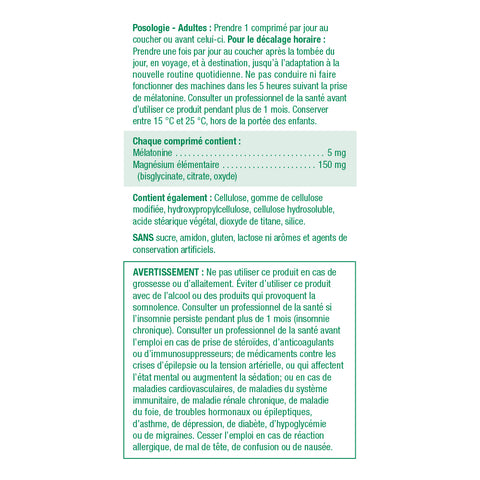 9024_Melatonin + magnesium_nutritional panel