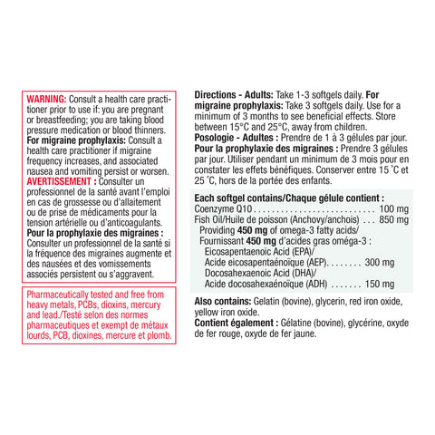 5870_CoQ10 with Omega 3_Nutrition Label