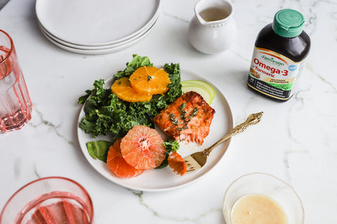 Baked Salmon and Honey Grapefruit Salad